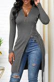 Fashion Casual Solid Patchwork V Neck Tops(6 colors)