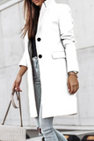 Prendas de abrigo elegantes con cuello vuelto y hebilla de retales lisos a la moda (4 colores)