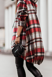 Casual Street Plaid Pocket Zipper Hooded Collar Outerwear(3 Colors)