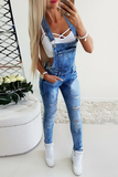 Casual Solid Split Joint Square Collar Skinny Jumpsuits(3 colors)