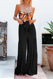 Pantalones informales de color sólido con altavoz de cintura media sueltos de retazos lisos (6 colores)