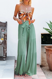Pantalones informales de color sólido con altavoz de cintura media sueltos de retazos lisos (6 colores)