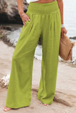 Pantalones casuales rectos de cintura alta de color sólido (8 colores)