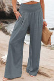 Pantalones casuales rectos de cintura alta de color sólido (8 colores)