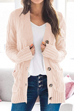 Casual Solid Split Joint Cardigan Collar Tops(6 colors)