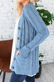 Fashion Solid Split Joint Cardigan Collar Tops(8 colors)