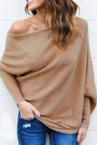 Casual Solid Split Joint One Shoulder Tops(7 colors)