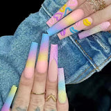Pasta de uñas de patchwork de moda