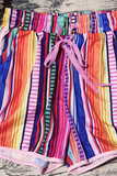 Pantalones rectos con estampado completo y cintura media con estampado de retales a la moda (5 colores)