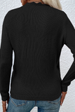 Suéteres casuais sólidos patchwork com decote em V (4 cores)