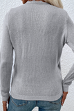 Suéteres casuales con cuello en V y parches lisos (4 colores)