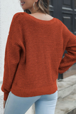 Suéteres casuales con cuello en V y parches lisos (3 colores)