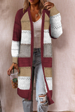 Casual Patchwork Hollowed Out Cardigan(3 Colors)