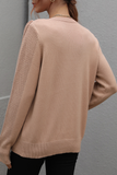 Suéteres modernos com borla sólida e gola redonda (5 cores)