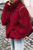 Moda Casual Sólida Patchwork Suéteres de Gola Alta (14 Cores)