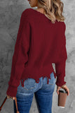 Suéteres lindos com borla e decote em V da moda (8 cores)