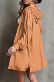 Prendas de abrigo informales con cuello con capucha y color liso a la moda (4 colores)