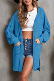 Prendas de abrigo informales con cuello con capucha y color liso a la moda (4 colores)
