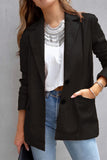 Casual Street Solid Patchwork Buckle Turn-back Collar Outerwear