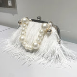 Daily Party Patchwork Feathers Pearl Bags