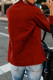 Ropa de abrigo informal con cuello vuelto y retazos lisos (5 colores)