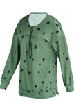 Casual The Stars Patchwork Zipper Collar Tops (8 cores)