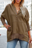 Casual Stylish Solid Pocket Buckle Hooded Collar Tops(14 Colors)