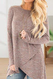 Casual Street Solid Color O Neck Tops(7 Colors)