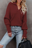 Elegant Solid Color Turndown Collar Sweaters(7 Colors)