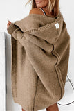Cárdigans con cuello con capucha de color sólido asimétrico sólido de calle (15 colores)