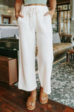 Pantalones casuales de pierna ancha con cintura media recta Frenulum (3 colores)