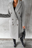 Prendas de abrigo elegantes con cuello vuelto y botones lisos (8 colores)
