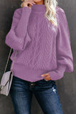 Suéteres casuales de cuello alto medio color sólido (13 colores)