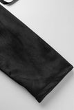 Moda Street Solid Tassel Patchwork Turndown Collar Outerwear (5 cores)