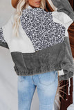 Casual Patchwork Camouflage Print Tassel Buckle Turndown Collar Outerwear(4 Colors)