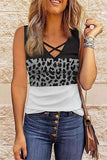 Camisetas casuais com estampa de leopardo de rua e decote em V (3 cores)