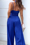 Casual Simplicity Solid Solid Color V Neck Loose Jumpsuits(3 Colors)