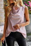 Casual Sweet Solid Patchwork Scarf Collar Tops(4 Colors)