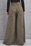 Pantalones informales con estampado de leopardo, sueltos, de cintura alta, pierna ancha y estampado completo