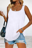 Casual Simplicity Solid Color Square Collar Tops(4 Colors)