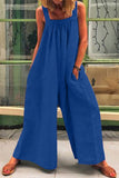 Casual Daily Solid Square Collar Loose Jumpsuits(5 Colors)
