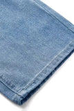 Jeans de mezclilla sueltos de cintura baja con hebilla rasgada sólida casual de calle (4 colores)