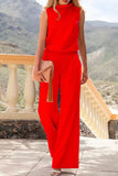 Casual Street Solid Solid Color O Neck Loose Jumpsuits(3 Colors)