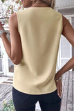 Casual Simplicity Solid Patchwork V Neck Tops(4 Colors)