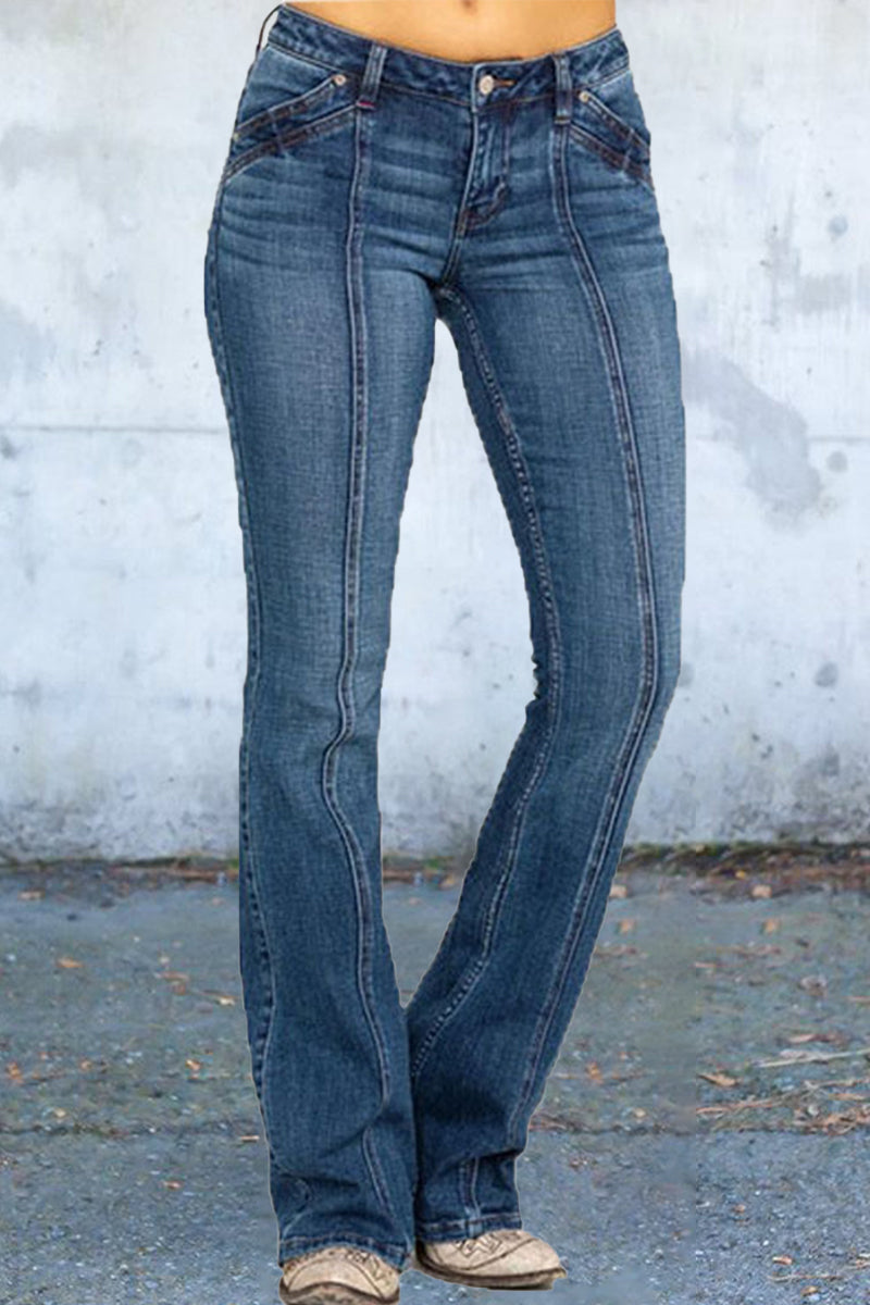 Casual Street Solid Solid Color Skinny Jeans Jeans