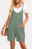 Casual Daily Solid Pocket V Neck Loose Jumpsuits(8 Colors)