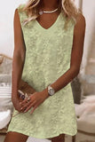 Casual Sweet Solid Embroidered Vest Dress Dresses(6 Colors)