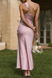 Sweet Elegant Solid One Shoulder Evening Dress Dresses