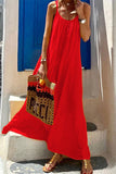 Casual Simplicity Solid U Neck Sling Dress Dresses(3 Colors)