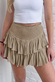 Casual Simplicity Solid Flounce Fold Loose High Waist Type A Solid Color Bottoms